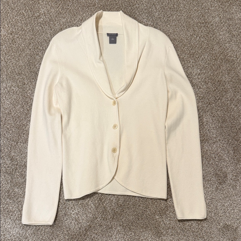 Ann Taylor Cream Cardigan Sweater